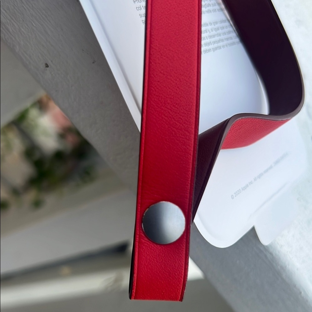 NWOT Apple Red Leather iPhone Case 12 PRO MAX - Picture 7 of 11